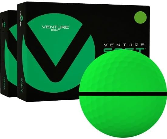 Venture Golf Soft Matte Green AlignXL Golf Balls - Double Dozen