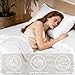 Love's cabin Satin Queen Sheets Set - 4 Piece White Silky Bed Sheets with Deep Pocket, Luxury Silk Feel Satin Queen Size Sheet Set (1 Flat Sheet,1 Fitted Sheet,2 Pillow Cases)