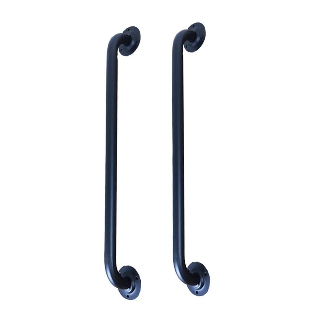 MXXQRHF Black Iron Barn Door Handles - 2 Pack Non-Slip Push/Pull Door Handles, Safety Handrail - Available in 5 Lengths for Stylish Home Décor and Enhanced Grip