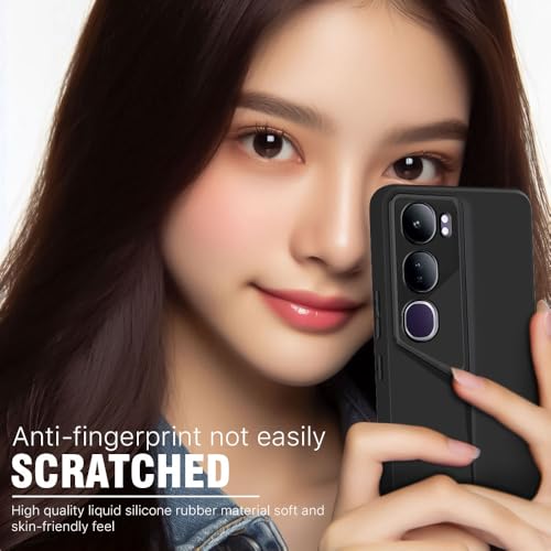 Image of WOW IMAGINE Slim Back Cover for Vivo Y300 5G | Blade Series Ultra Thin Case with Lightweight Design | Camera Protection | Soft Matte Silicone Flexible Mobile Case - Black
