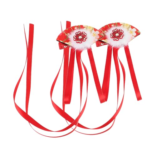 Mikinona 扇子 フラワー ヘアクリップ 和風 かんざし 漢服 ヘアアクセサリー 花タッセル 女性用 バレッタ スル 結婚式 パーティー 髪飾り