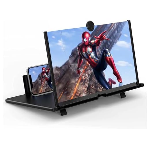 14" Screen Magnifier for Smartphone,3D HD Mobile Phone Magnifying Projector Screen Enlarger for Movies, Videos, and Gaming,Foldable Phone Stand with Screen Amplifier,Supports All Cell Phone