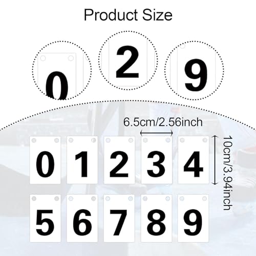 kowaku 0-9 Score Keeper Score Flipper Team Games Scorekeeper Multi Sports Sports Scoreboard Flip Number Cards for Volleyball Soccer