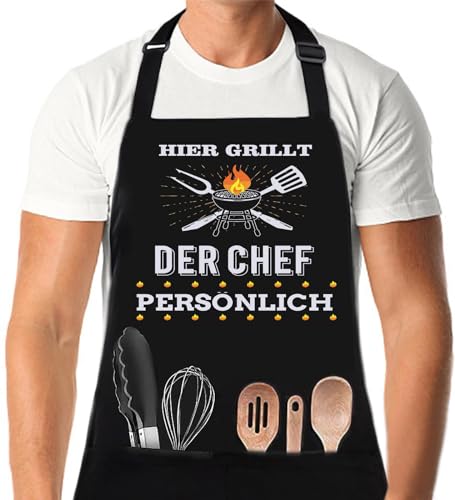 XCSJKJ Grillschürze für Männer Kochschürze Herren lustig, Grill...