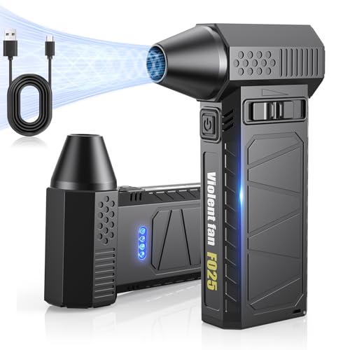 Wanedor【Amazon.co.jp限定&2025年新登場】電動エアダスター 超強力 150000RPMブラシレスモーター エアダスター 充電式 100m/s爆風 無段階風量調整 8000mAh大容量バッテリー Type-C 急速充電 259g軽量コン