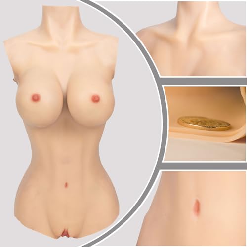 Image of Silicone Bodysuit Fake Vaginal C-G Cup Silicone Bodysuit For Crossdressers Transgender Cosplay Drag Queen