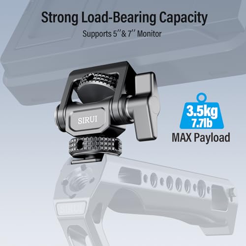 image for Sirui Camera Monitor Mount with Cold Shoe, Swivel 360°and Tilt 180°A