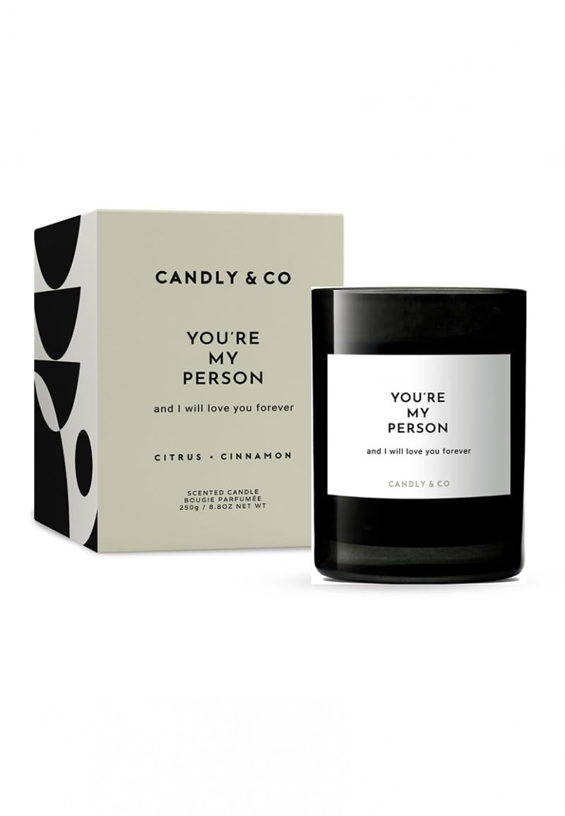 Candly&Co No. 3 You are my person/Luxury - Candela profumata al 100% soya, stoppino in cotone, 250 g, agrumi freschi, cannella, fiori bianchi, vaniglia dolce, cedro, ambra/EU