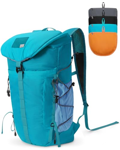 Blue Quartz Hiking Backpack 30L Lightweight Packable Backpack for Travel, Water Resistant Foldable Daypack for WoMen Men - Detailed View