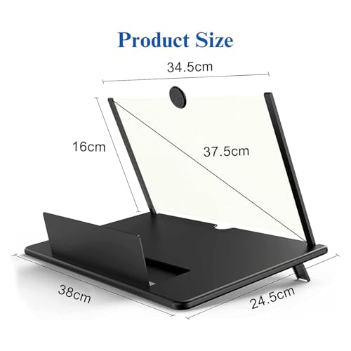 Image of Drumstone (𝟏𝟎 𝐘𝐞𝐚𝐫𝐬 𝐖𝐚𝐫𝐫𝐚𝐧𝐭𝐲) Phone Screen Magnifier with Foldable Stand, Mobile Screen Enlarger for Smartphones, Portable Viewing Amplifier for Movies,