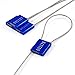 Leadseals(R) 200 Blue Steel Cable Seals Metal Security Tag Numbered Truck Trailer Seal Anti-Tamper Pull-Tite Security Seal Aluminum Body Transport Shipping Seal Self-Locking Safety Ties ISO 17712