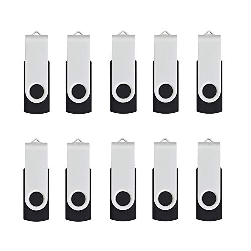 Wholesale,Lot,Bulk   Paquete de 5/10/20 unidades de memoria flash USB de capacidad real, color negro, memoria USB para almacenamiento de pulgar, disco plegable en U (32 GB, 10 unidades)