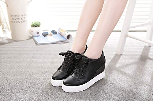 Image of ACE SHOCK Women Wedges Sneakers with Hidden Heel Ankle High Platform Walking Shoes Fashion Bride Wedding Shoes