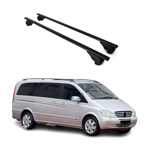 OMAC Dachträger für Mercedes Viano W639 2003-2014 Stahl 2 Stangen Schwarz