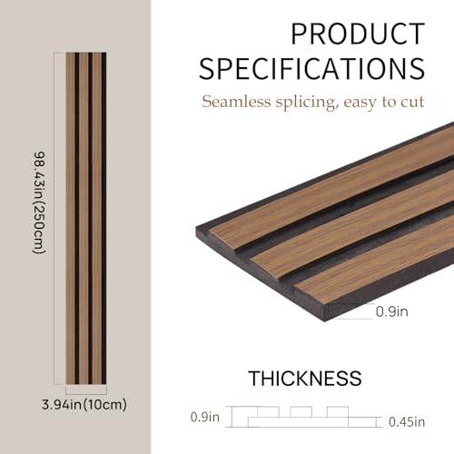Paneles de pared de listones de espuma EVA autoadhesivos imitación madera nogal 4