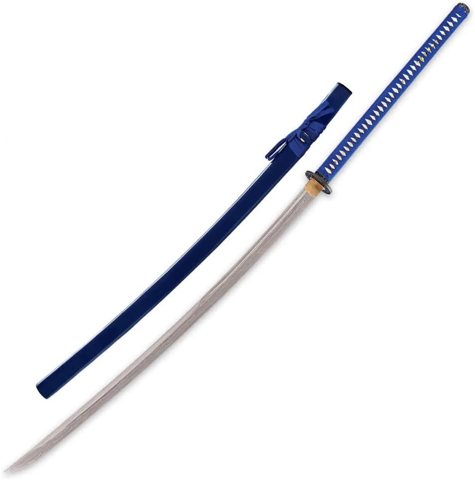 Shinwa Blue Folded Damascus Odachi Sword