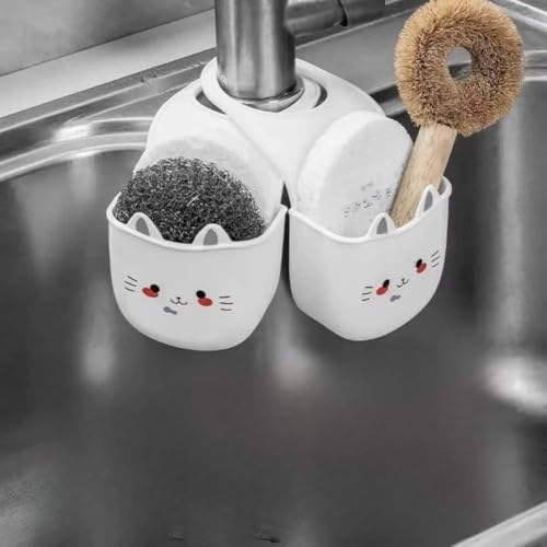 NEIQIUWING Per scaffale per lavelli e spugne, cestello di scarico, struttura per filtro dell'acqua