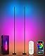 Miortior LED Stehlampe Wohnzimmer, 2PCS RGB Standleuchte Dimmbar mit Fernbedienung & App-Steuerung, Musik Sync, 16 Millionen Farben, 68 Szenenmodi, Ecklampe RGB für Wohnzimmer Schlafzimmer Gaming-Raum
