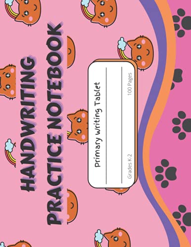 Handwriting Practice Notebook Primary Writing Tablet: Composition Notebook Blank Dotted Midline...