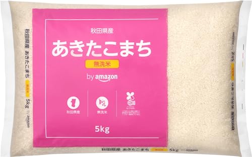 by Amazon 秋田県産 あきたこまち 無洗米 5kg