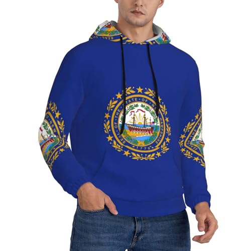 Sweat à capuche New Hampshire noir XL pour homme : résoud le problème du look de mi-saison