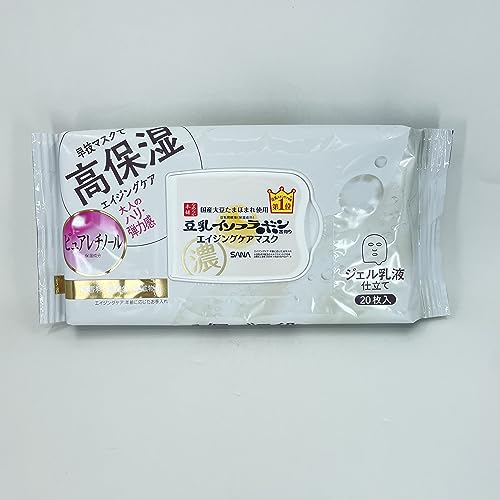 Sana Nameraka Honpo Soy Milk Isoflavone Wrinkle Facial Sheet Mask N 20 sheets - Includes Cotton Pads 4pcs - Image 3