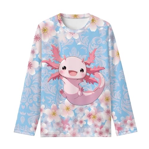 Image of Girls Long Sleeve Shirts Casual Crewneck Soft T-shirts for Girls 3-16 Years Old