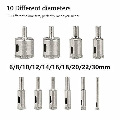 Set 10 pcs Brocas Diamante para Vidrio Cerámica Madera miniatura 4