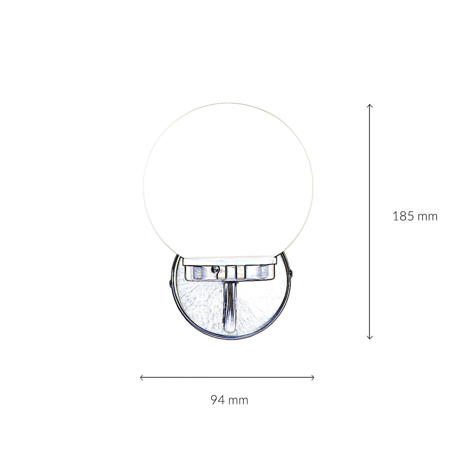 Lampada da parete per interni inox classe IP20 Applique bagno dal design in Art Nouveau stile Liberty effetto bronzo bianco E14
