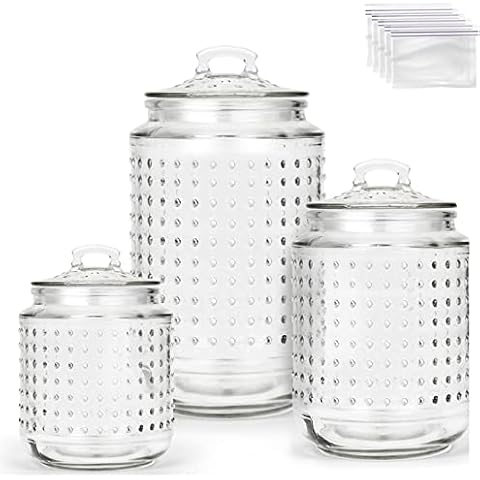 Midyb Vorratsgläser mit Deckel, 3 Set Glasbehälter Cover
