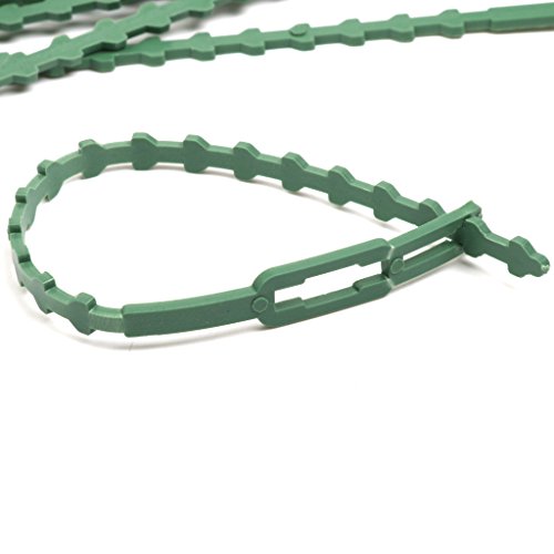 Generic 30Pcs 16. 5Cm Plastic Cable Ties Gardening Clips Plant Ties Green