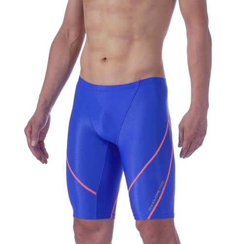 MY KILOMETRE Men's Swimsuit Jammer Solid Swim Jammers Endurance Long Racing Training Swimsuit