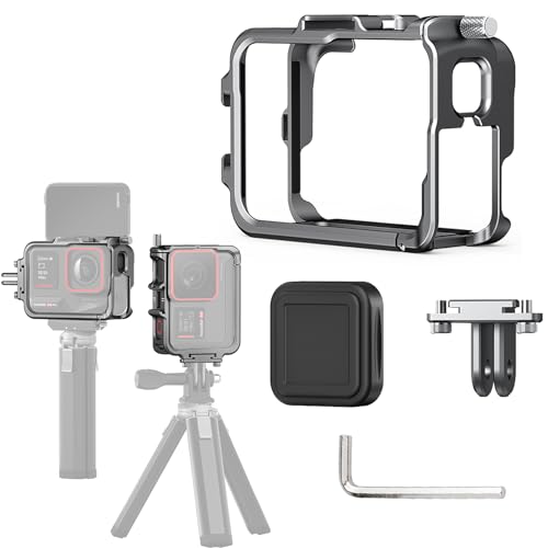 Telaio protettivo in metallo per Insta360 Ace kit di estensione per action cam 2 connettori per scarpe fredde supporto montaggio orizzontale e verticale