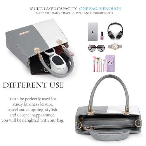 Image of Gold Rose Women's Elegant Color Block Handbag - Stylish Top Handle Purse for Office, Party & Daily Use | Premium Structured Ladies Hand Bag