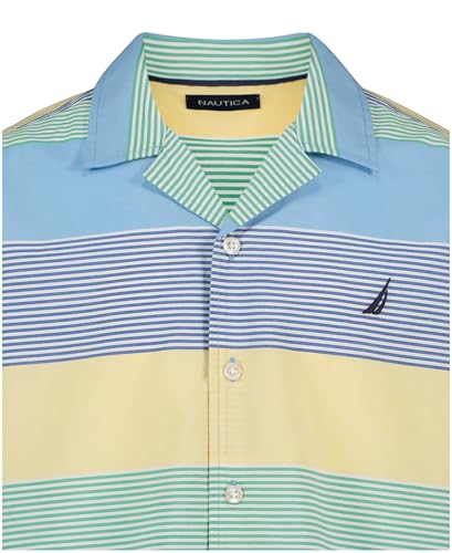 Image of Nautica Boys Short Sleeve Woven Button-Down Shirt. Light Weight & Breathable