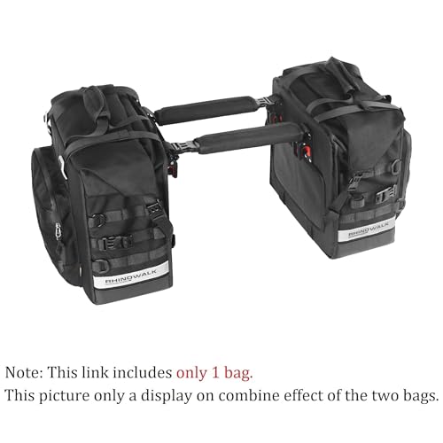 abamita Motorcycle Saddlebags Waterproof 25L Rhinowalk Saddle Bag Quick Release rhinowalk side bag Fits Most Adventure and Sports Bike Motorcycle Racks,1 pack - Thumbnail 7