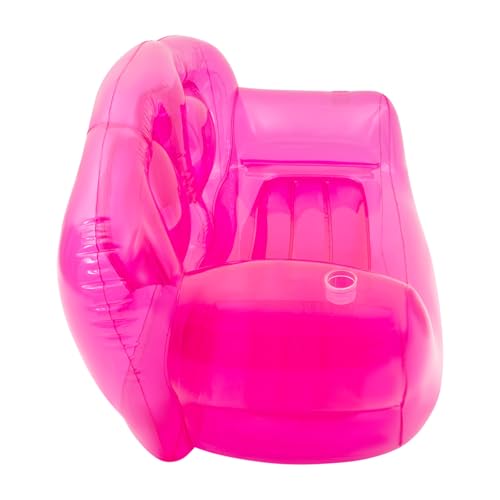 Image of Portable Transparent Inflatable Sofa, Double Person Air Couch, PVC Blow Up Chair for Indoor Outdoor, Camping, Beach, Patio, Yard, 440lbs Capacity