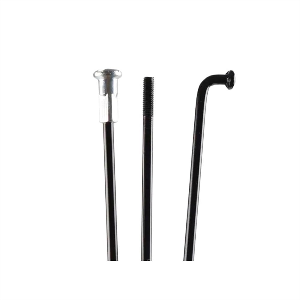 20 Stück 12G elektrische Speichen für Fahrrad, schwarz, Durchmesser 2,5 mm, 45# Stahlspeichen, 70 mm-262 mm, Speichen mit Nippeln, Fahrradteile