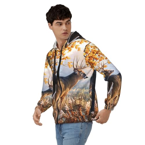 Sweat à capuche zippé homme EdWal imprimé animalier - 4
