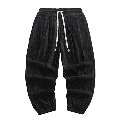 Pantalon tendance épais noir en taille 4XL pour garçon actif