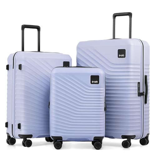 Image of Coolife Luggage 3 Piece Set, Lightweight PC Hardside Suitcases, 20 /24 /28 | Expandable 20-Inch Carry-On, Dual Spinner Wheels, TSA-Approved Lock, Upgraded PC Hardshell, Durable Travel Suitcases