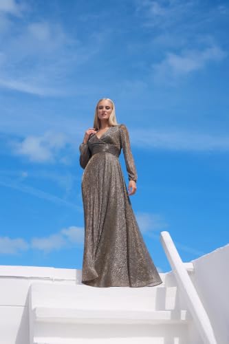 Image of Betsy & Adam Women's Cape Sleeve High Neck Bodycon Knee Length Dress with Cutout