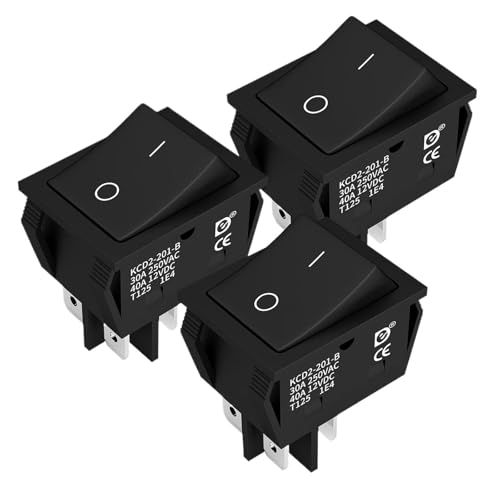 Interruptor basculante DPST de 4 pines y 2 posiciones para control de corriente encendido apagado