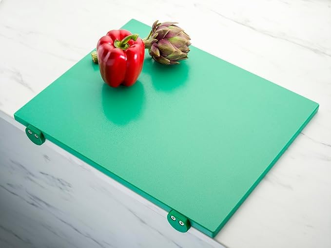 Tagliere in Polietilene 60x40x2 verde con fermi Made In Italy
