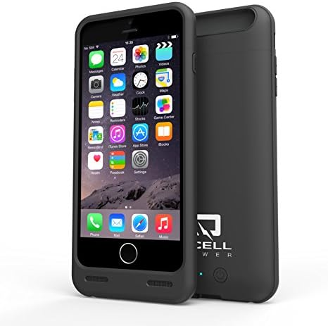 iPhone 6/6s Plus Battery Case,QCell 4000mAh Slim Juicer Double Layer Extended Battery Charging Case for iPhone 6/6s Plus,(Fits All Mobile Carriers of iPhone 6/6s Plus)-Black