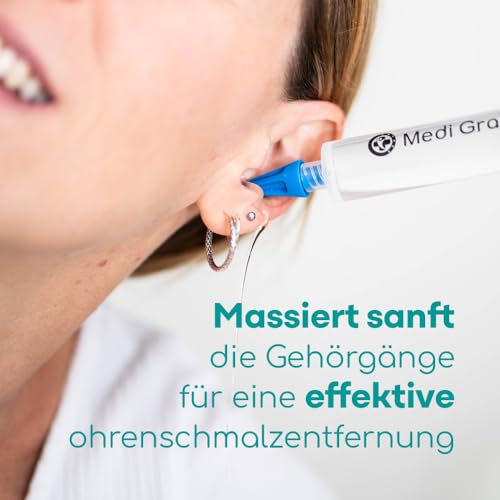 Medi Grade Ohrenreiniger und Ohr Wachs-Entferner Spritzen Set mit 3 x Sanften Quad-Stream Ohrenschmalz Entferner | Ohrenschmalzentferner Set für die Ohr Reinigung | Ohrenschmalz Entfernen