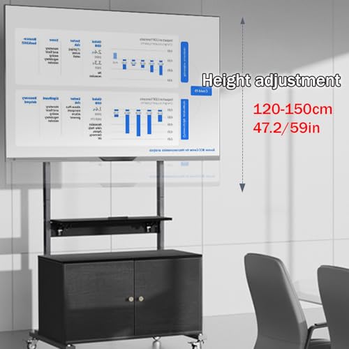 Soporte móvil para TV con ruedas y almacenamiento miniatura 3
