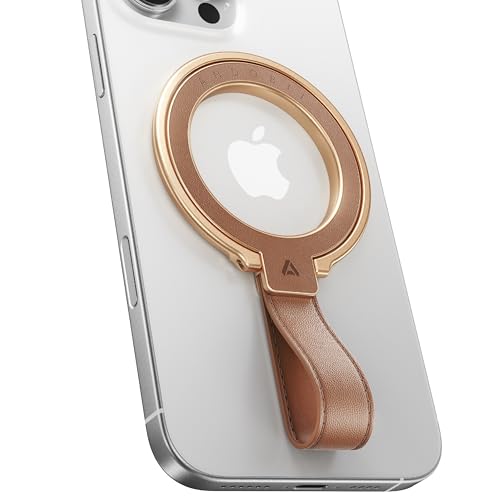 Anneau de téléphone réglable andobil en cuir de qualité supérieure