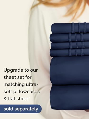 CGK Extra Deep Full Single Fitted Sheet Only - Navy Blue - image 7