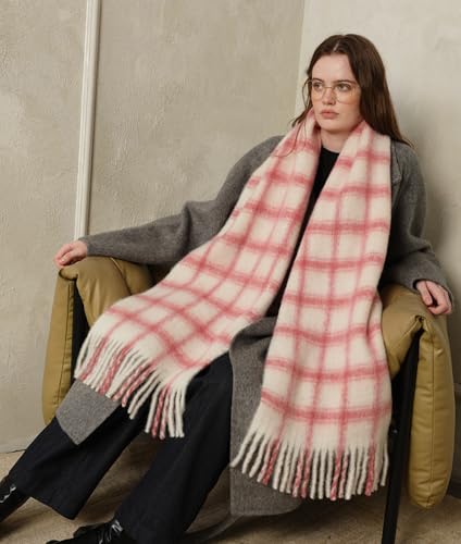 Niction Large Chunky Plaid Scarf Oversized Warm Tassel Soft Fall Winter Thick Shawl Wraps Fashion Scarf for Women Lightweight2